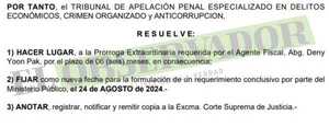 Otorgan prórroga para investigación y requerimientos sobre Santoro Vasallo y esposa