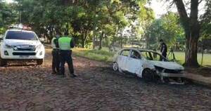 Diario HOY | Alto Paraná: queman vehículo tras millonario asalto a cambista