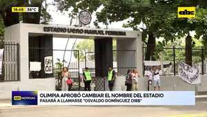 Olimpia aprobó el cambio de nombre del estadio: pasará a llamarse ‘‘Osvaldo Domínguez Dibb’' - ABC Noticias - ABC Color