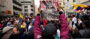 Manifestación frente a la Corte Suprema en Colombia