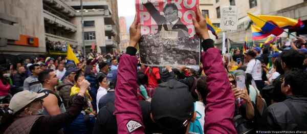Manifestación frente a la Corte Suprema en Colombia