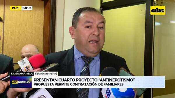 Video: presentan cuarto proyecto “Antinepotismo” - ABC Noticias - ABC Color