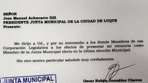 Tras fallo de Corte, el hijo de OGD renunció a junta luqueña