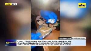 Video: Cinco presuntos microtraficantes detenidos  - ABC Noticias - ABC Color