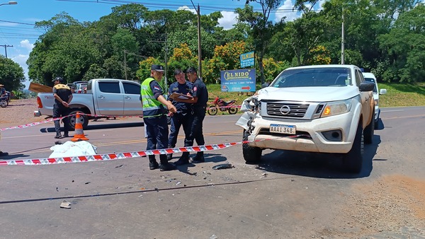 Trágico accidente de tránsito deja un fallecido en la Ruta PY01 en San Juan del Paraná