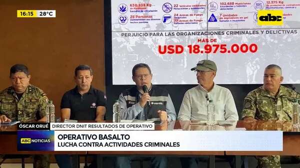 Operativo Basalto: millonario perjuicio a organizaciones delictivas - ABC Noticias - ABC Color