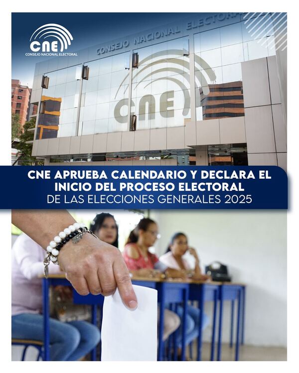 CNE de Ecuador aprueba calendario electoral para 2025 ADN Digital
