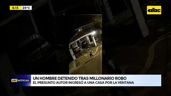 Video: Un hombre detenido tras robo millonario - ABC Noticias - ABC Color