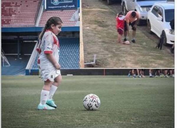 La niña a quien no le dejaron entrar en la cancha, visitó a sus ídolos en La Nueva Olla