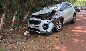 Violento accidente en túnel de Santa Rita