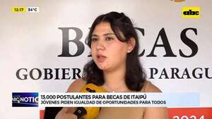 Video: 13.000 postulantes para becas de Itaipú - ABC Noticias - ABC Color