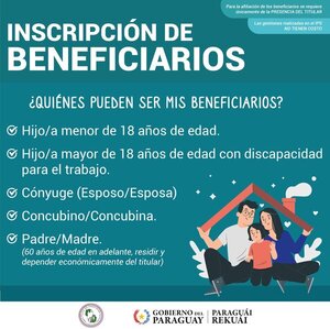 Procedimientos de inscripción en IPS para beneficiarios cónyuges, hijos y padres - ADN Digital