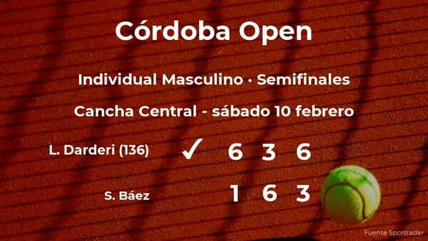 Luciano Darderi gana en las semifinales del torneo de Córdoba - Tenis - ABC Color