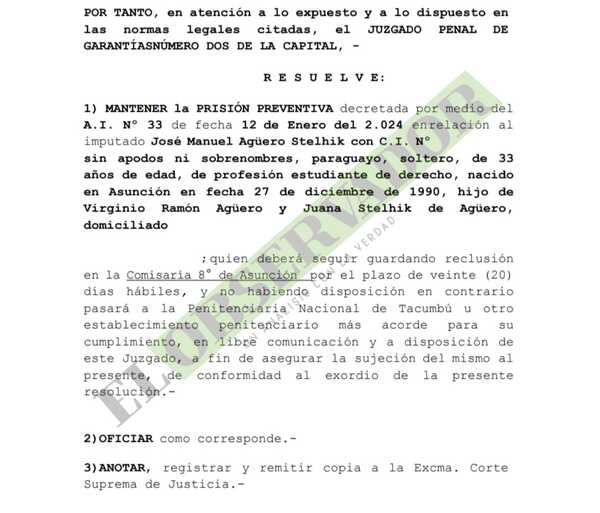 Mantienen prisión preventiva de imputados por supuesta venta de cargos en IPS