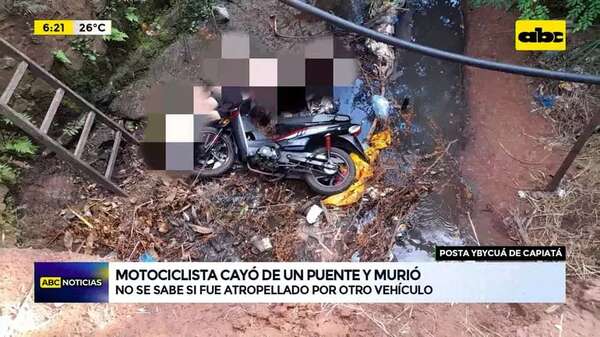 Video: Motociclista cayó de un puente y murió - ABC Noticias - ABC Color