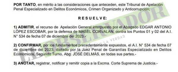 Destraban juicio a funcionaria municipal acusada por cohecho y otros