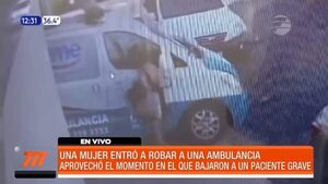 Una mujer entró a robar a una ambulancia | Telefuturo