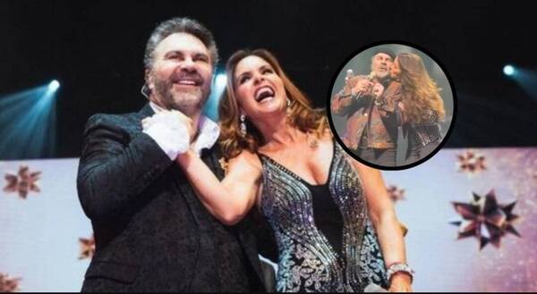 [VIDEO] ¿Volvieron? Lucero sorprende a Manuel Mijares con un beso en pleno concierto