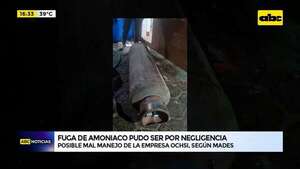 Fuga de amoniaco en Ochsi: pudo ser negligencia de empresa, dice Mades - ABC Noticias - ABC Color