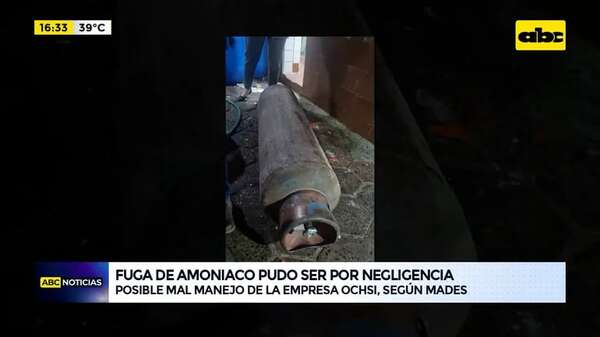 Fuga de amoniaco en Ochsi: pudo ser negligencia de empresa, dice Mades - ABC Noticias - ABC Color