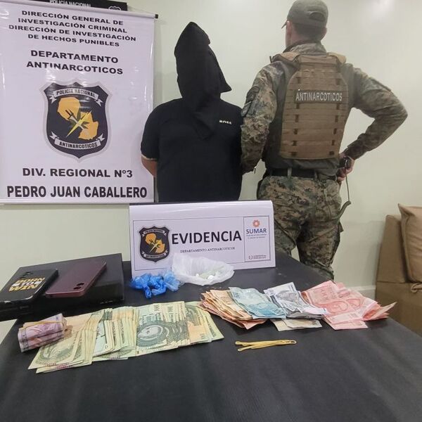 PJC: Detienen a supuesto microtraficante con drogas y altas sumas de dinero en Villa Guillermina