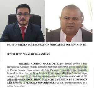 Intendente de Puerto Casado recusa a juez y logra evitar imposición de medidas