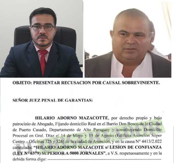 Intendente de Puerto Casado recusa a juez y logra evitar imposición de medidas