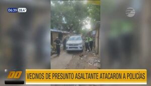 Vecinos de presunto asaltante atacaron a policías | Telefuturo