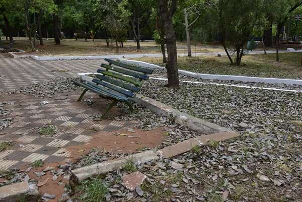 Parque Carlos A. López: Nenecho mantiene espacio verde con precaria iluminación y abandonada infraestructura - Nacionales - ABC Color