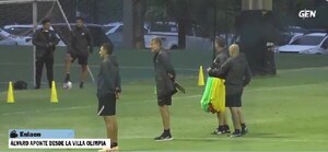 Palermo inició su era en Olimpia con su primera práctica pensando en el clásico