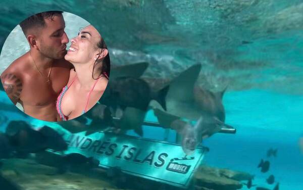 Ana Laura Chamorro nadó con tiburones en el Caribe