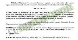 Ordenan detención de hija de Dany Durand, buscada por el caso Mocipar