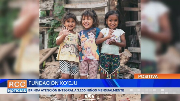Fundación Ko'eju brinda atención integral a 3.200 niños mensualmente