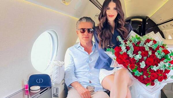 ¡Otro level! Ex reina de belleza paraguaya celebra el amor en un jet privado