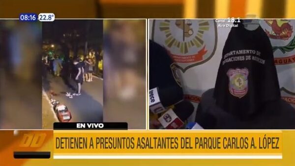 Detienen a presuntos asaltantes del parque Carlos Antonio López | Telefuturo