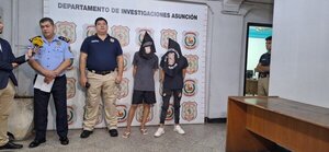 Detienen a 4 sospechosos de asaltar y balear a una mujer en Asunción