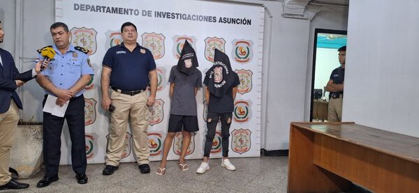 Detienen a 4 sospechosos de asaltar y balear a una mujer en Asunción