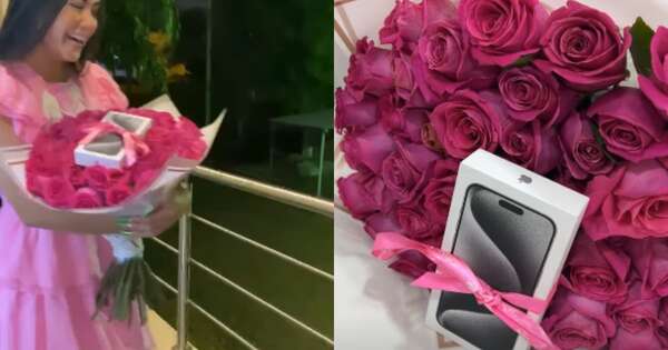 La Nación / Ramo de flores con iPhone: Laurys Dyva fue sorprendida en San Valentín