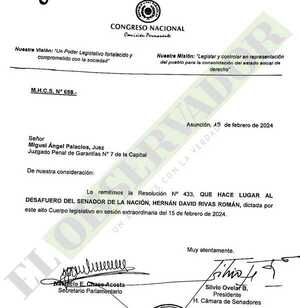 Comunican desafuero de Rivas y es convocado a imposición de medidas
