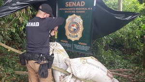 SENAD detecta carga de marihuana en Reserva Morombi