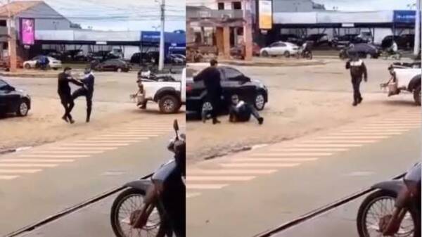 [VIDEO] Motoqueiro se moqueteó con los de la PMT