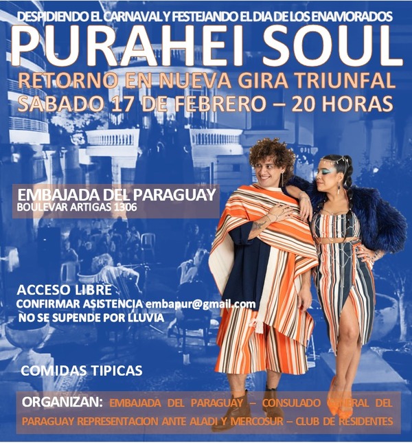 Concierto de Purahei Sol este sábado en Embajada de Paraguay en Montevideo - .::Agencia IP::.