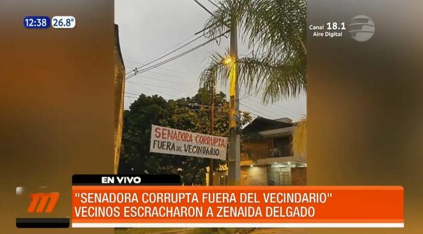 Vecinos "escrachan" a la senadora Zenaida Delgado | Telefuturo