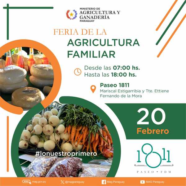 Feria de la "Agricultura Familiar" en el Paseo 1811 de Fernando de la Mora - Informatepy.com