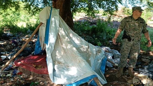 Intervienen campamento de presuntos adictos en barrio San Antonio