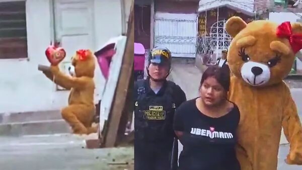 Oso cariñoso de la policía