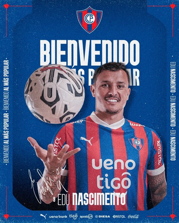 Cerro Porteño presentó a Edu | 1000 Noticias