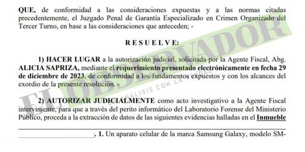 Operativo Ignis: Dispositivos incautados durante allanamientos serán peritados