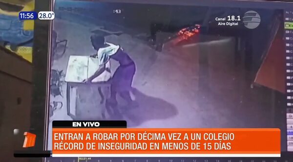 ¡Indignante! Entraron a robar 12 veces a una misma escuela | Telefuturo