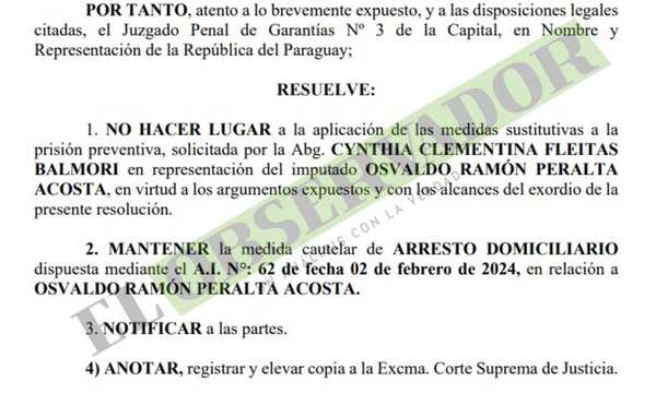 Imputado por intento de robo de cuenta del ministro Bajac seguirá en arresto domiciliario